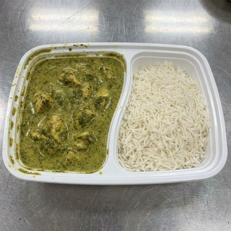 Chicken Palak + Rice